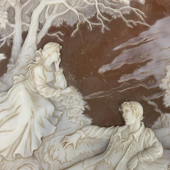 Vintage Incolay Studios Stone Plates The Romantic Poets Series Lot of 3 - Picture 9 of 16